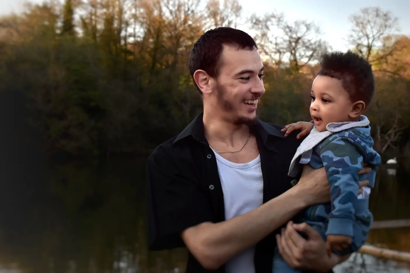Family portraits, people, man & child,